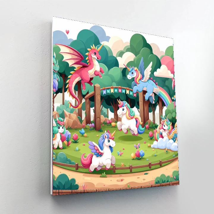 Fantasy Creature Playground Painting Number Kit