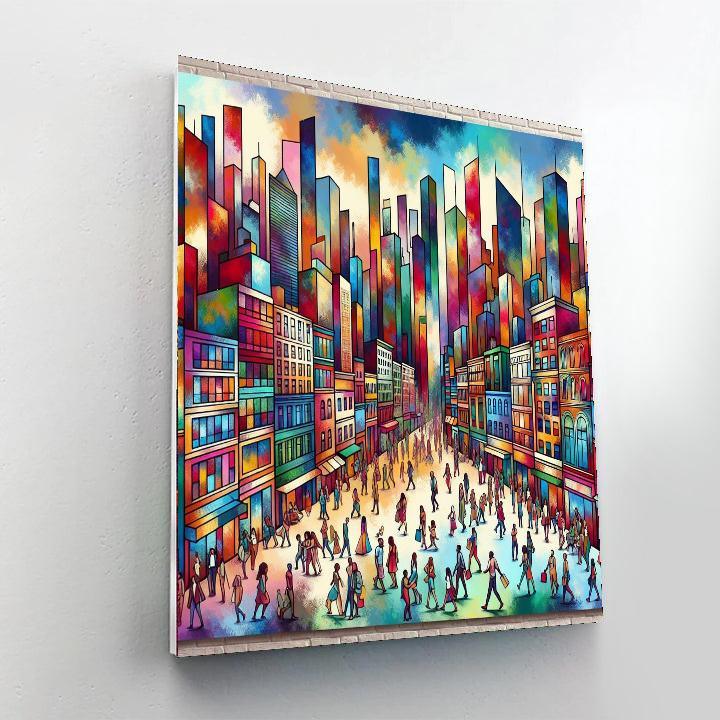 Dynamic Urban Art Scene Painting Number Kit