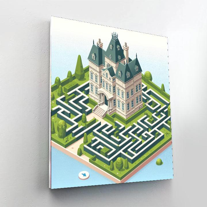 Mysterious Maze Mansion Paint By Numbers Art