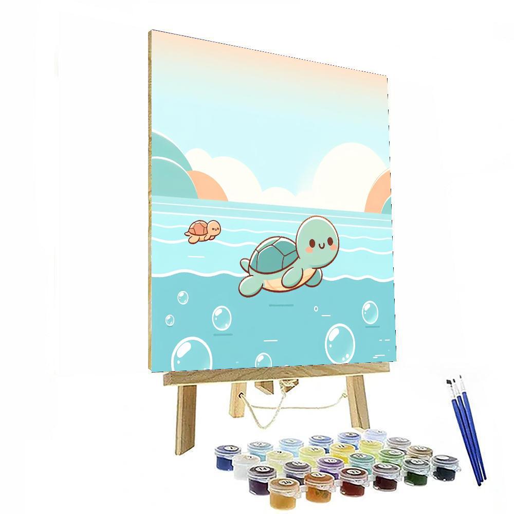 Turtle's Tranquil Tides Paint By Color