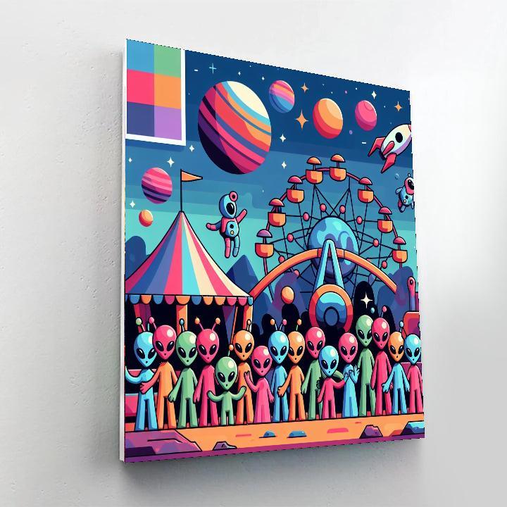 Alien Adventure Park Painting By Numbers Kit