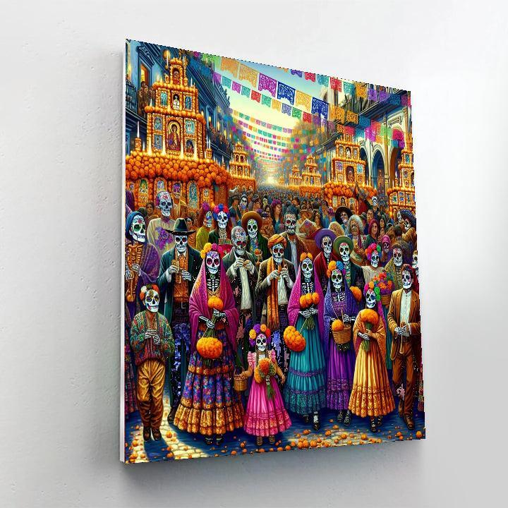 Day Of The Dead In Mexico City - Mexico Painting Number Kit