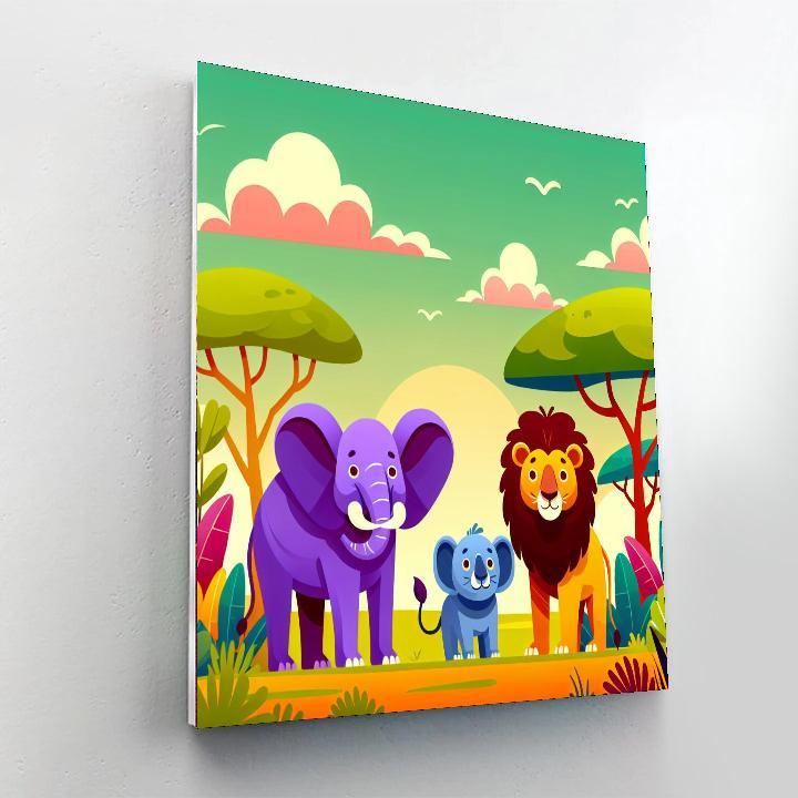 Adventurous Explorer Safari Painting Number Kit