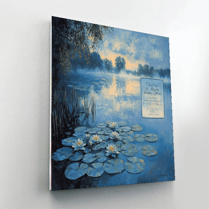 Claude Monet Inspired Monet's Misty Morning Reflection  Paint By Numbers Art
