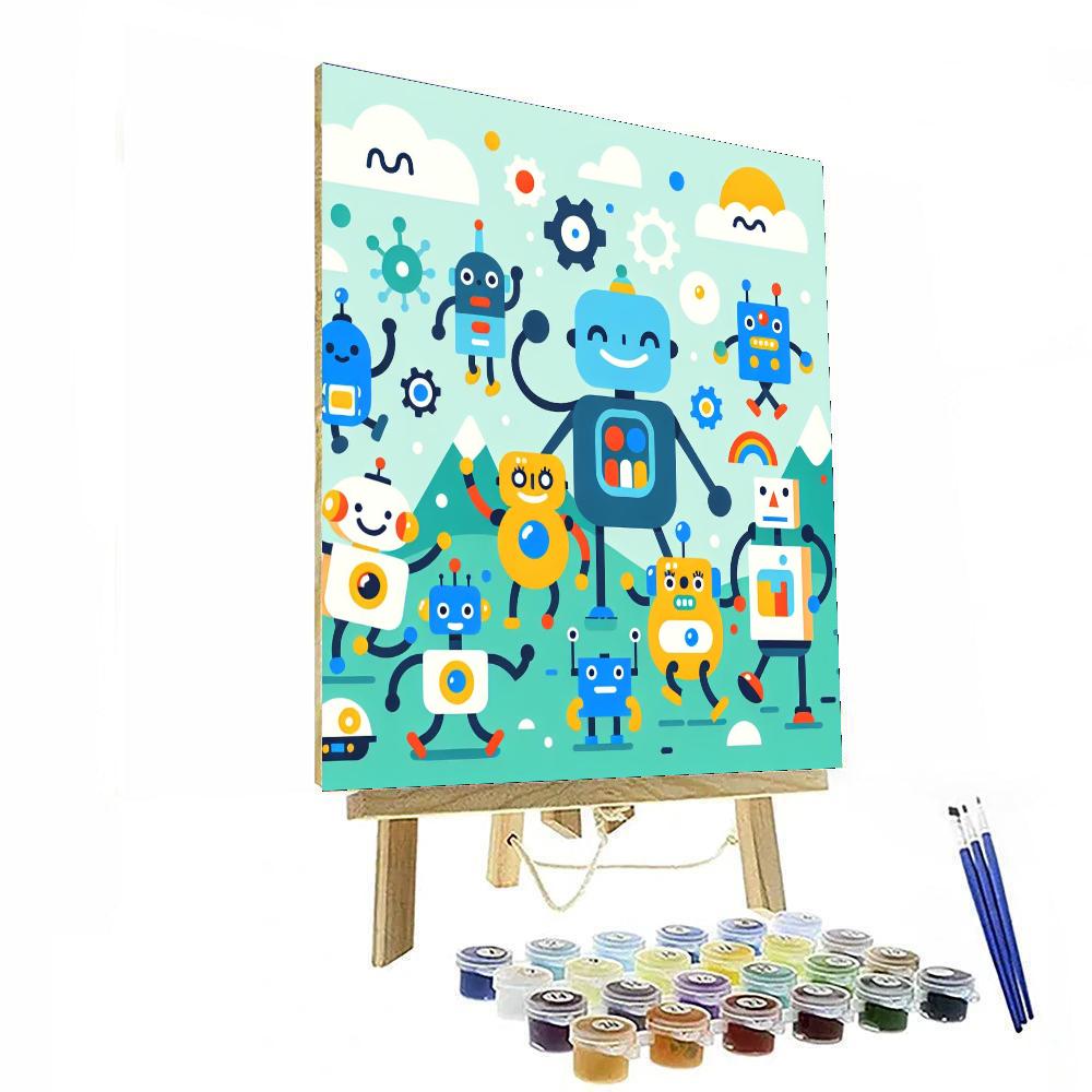 Robotic Rascals Painting By Numbers Kit