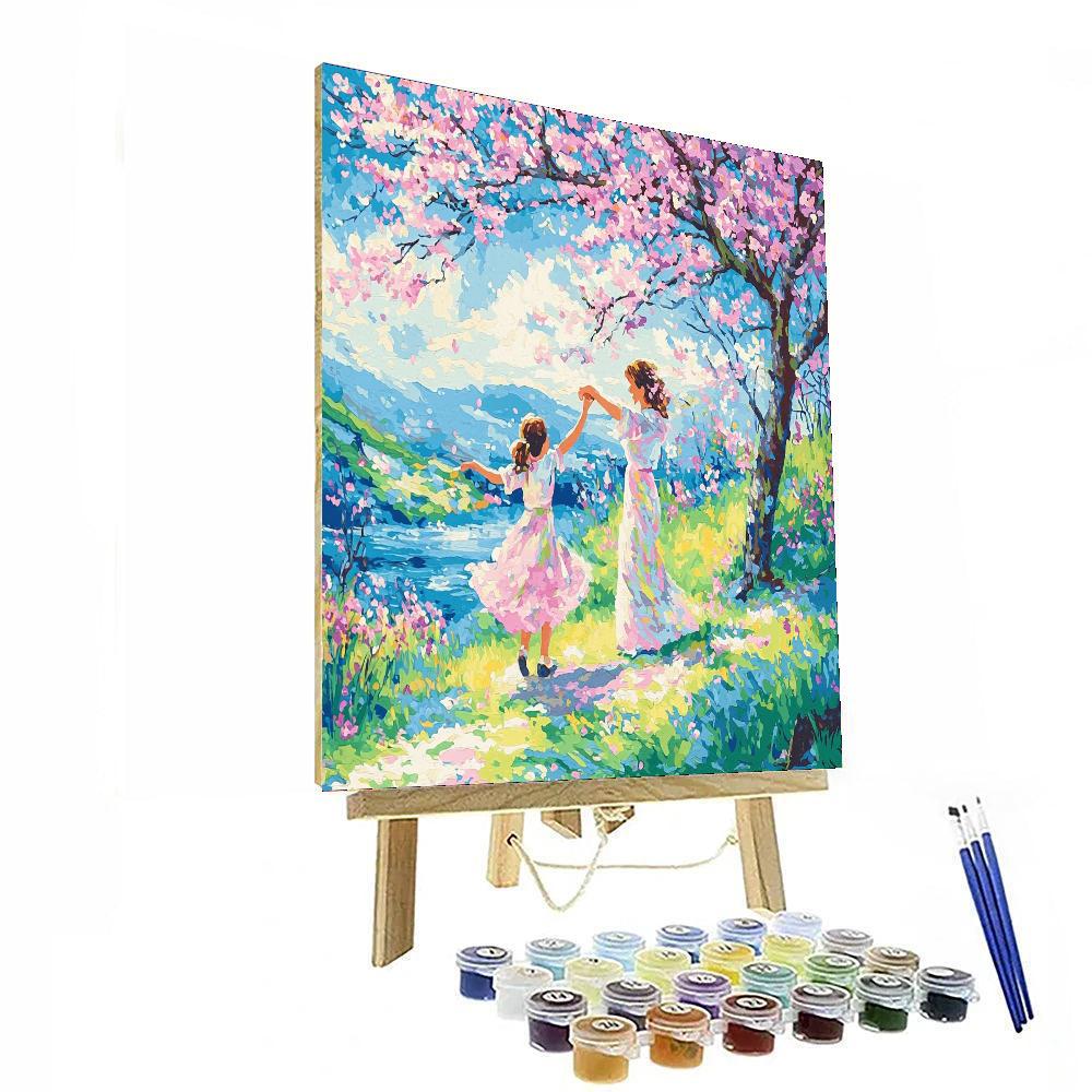 Dance Of The Cherry Blossoms Number Painting