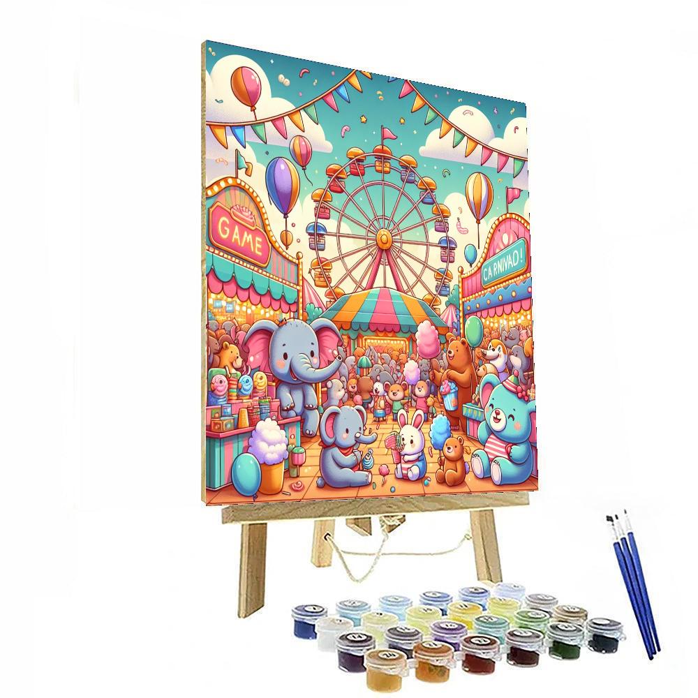 Joyful Animal Carnival Paint By Numbers