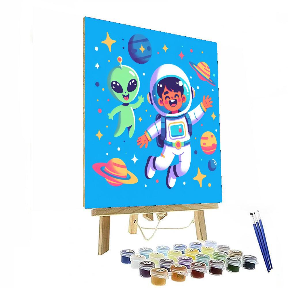 Astronaut's Astro-antics Number Painting