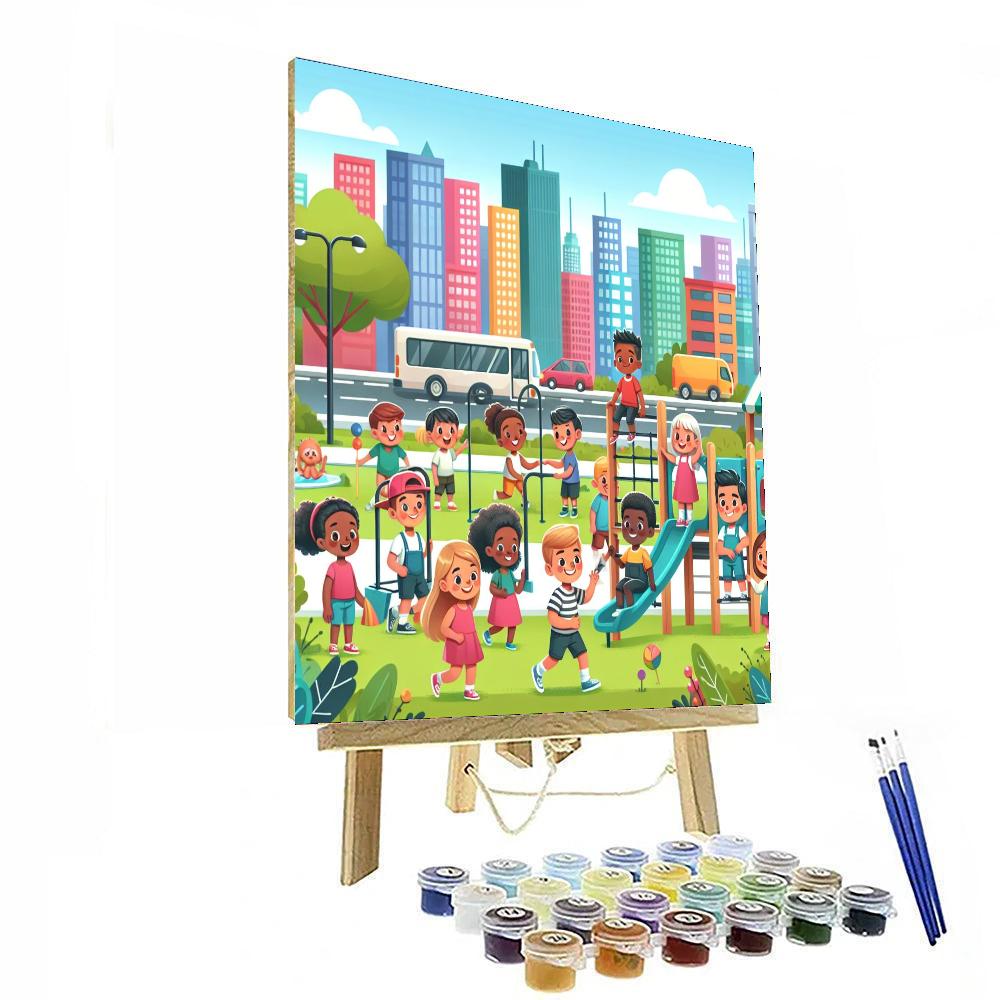 Cheerful City Adventures Paint By Numbers