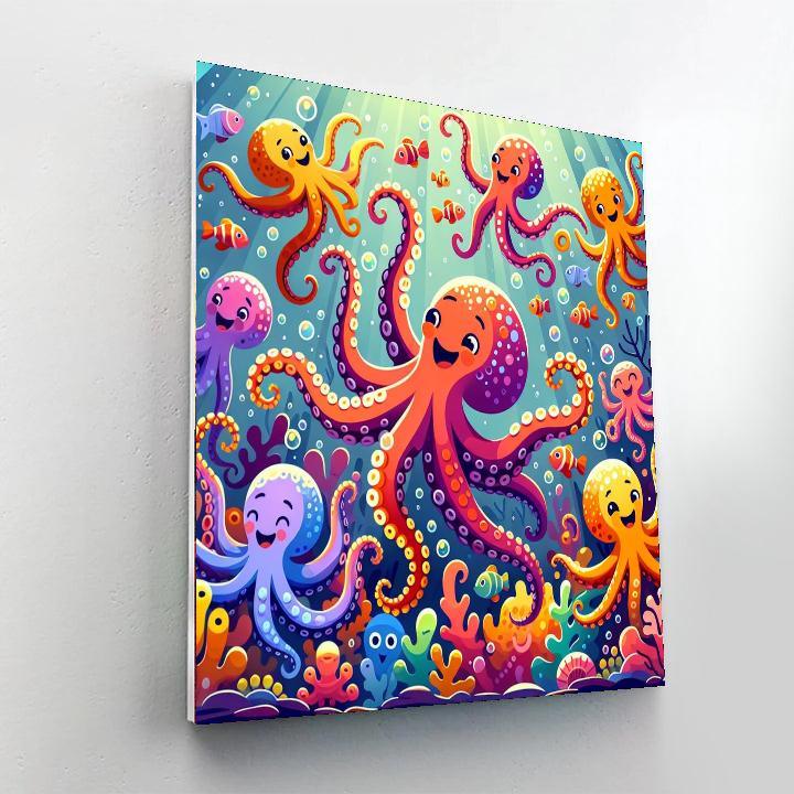 Playful Octopus Dance Paint By Number