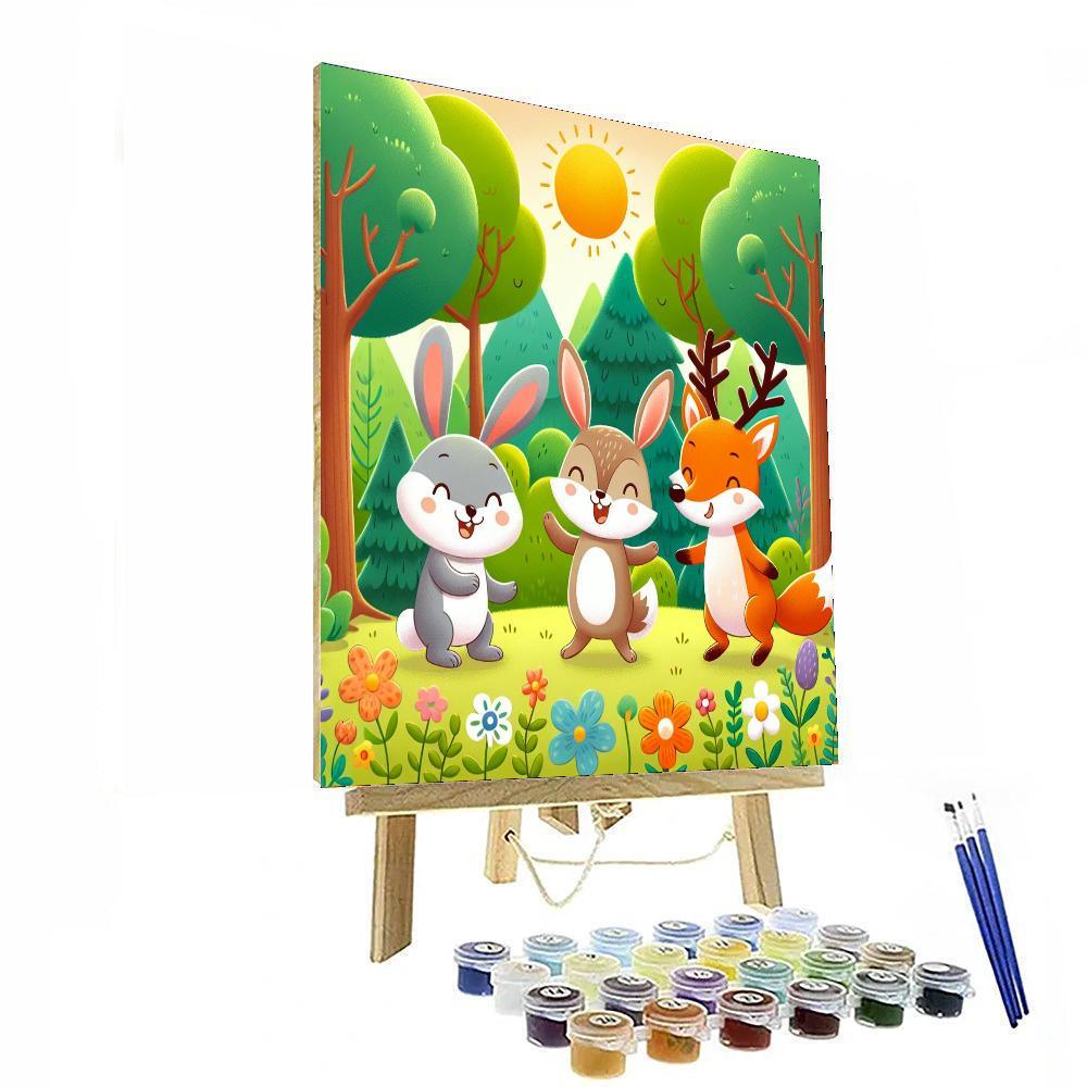 Merry Woodland Animals Paint By Numbers Art