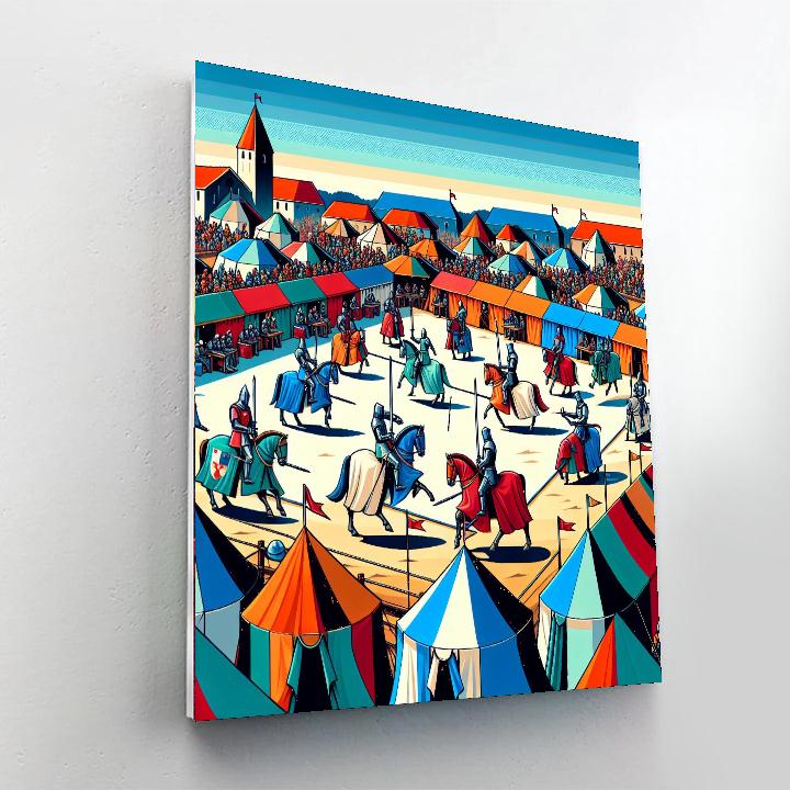 Medieval Tournament Grounds Paint By Color