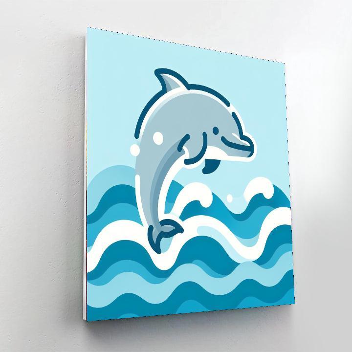 Dashing Dolphin Dive Number Painting