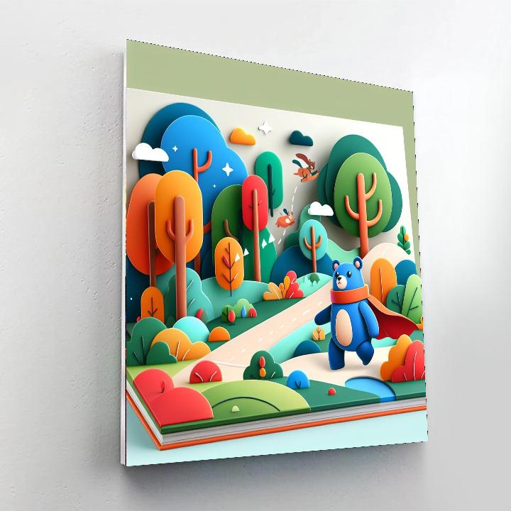 Brave Bear’s Woodland Quest Paint By Numbers