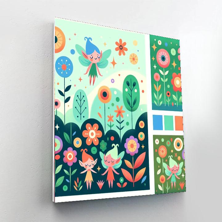 Garden Pixie Gathering Paint By Color
