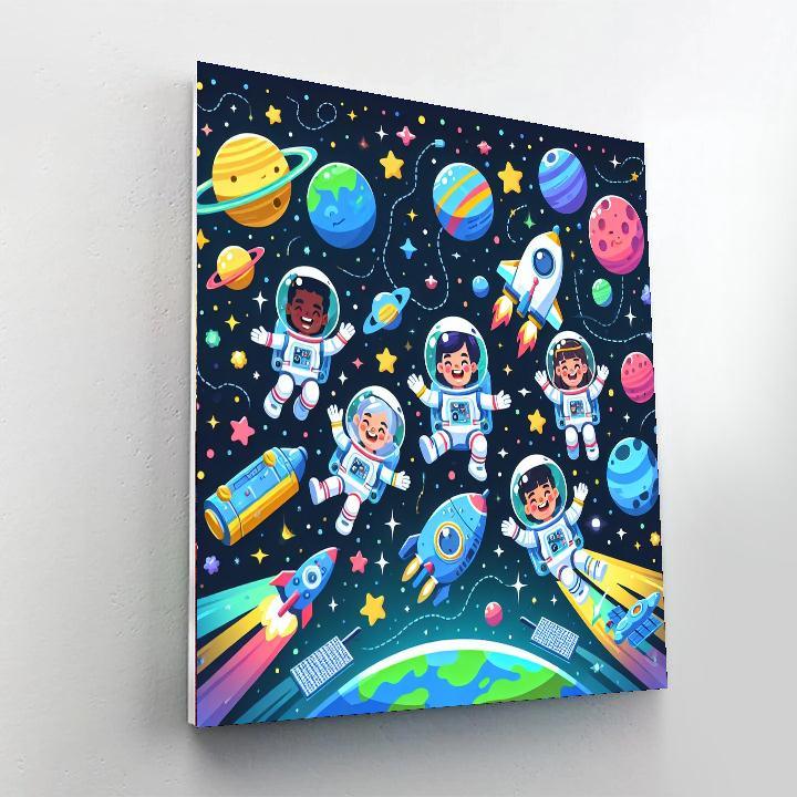 Whimsical Space Station Paint By Numbers