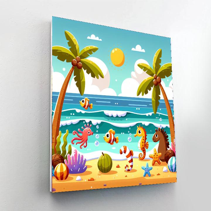 Seaside Paradise Number Painting