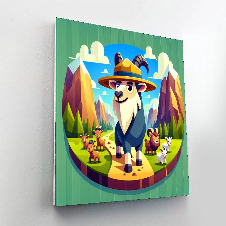 Mountain Ranger Goat Number Painting