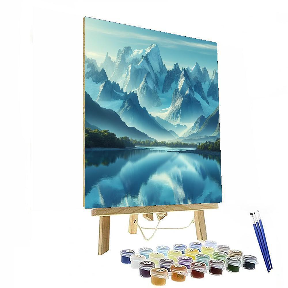 Peaceful Mountain Reflection DIY Paint By Numbers