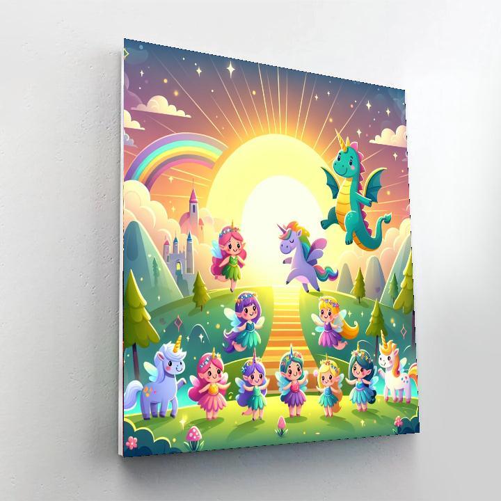 Joyful Magical Creatures Number Painting