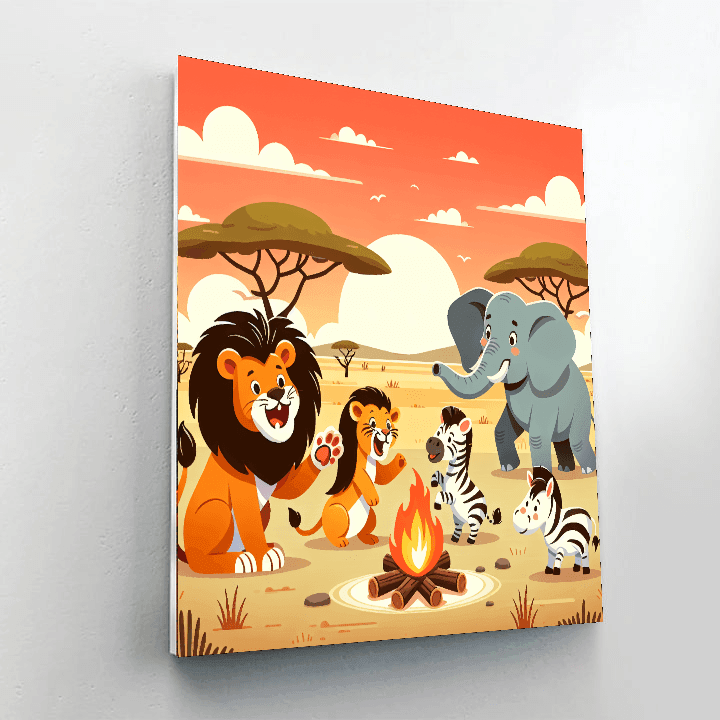 Super Safari Soirée Number Painting