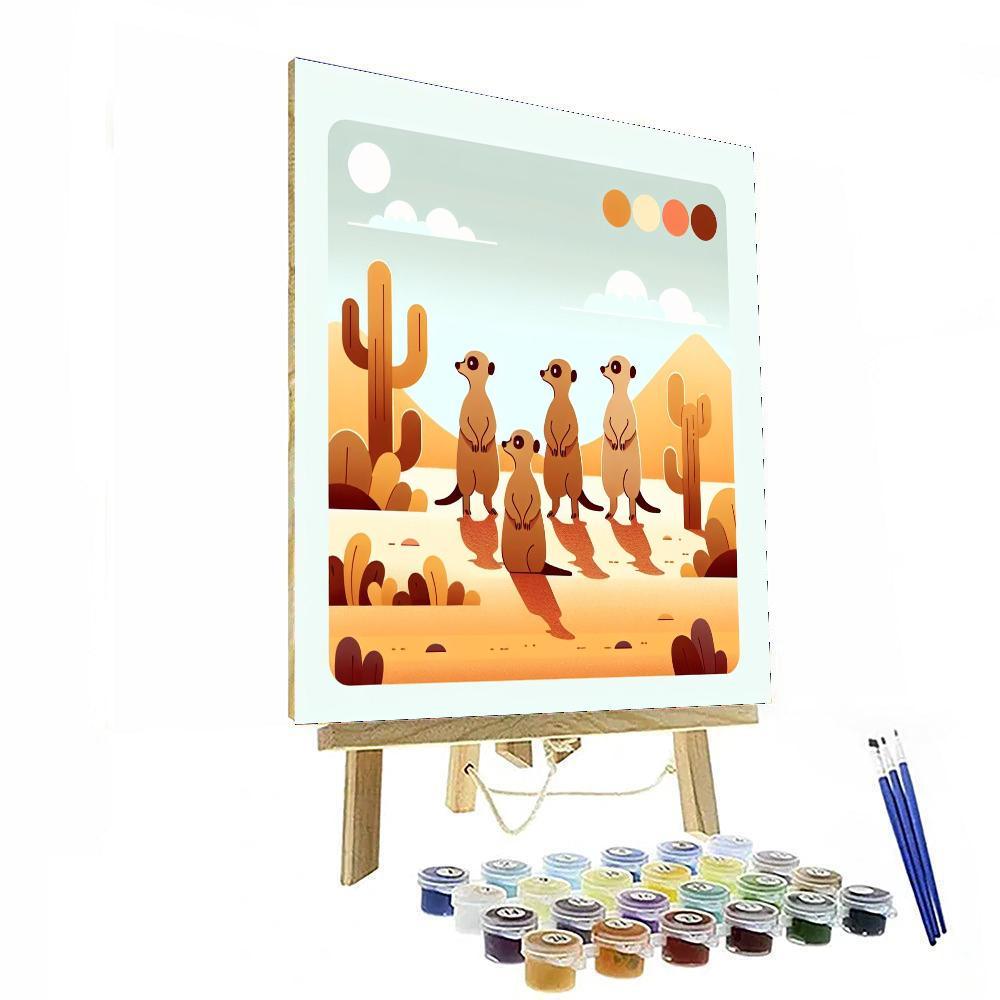 Marvelous Meerkat Manor Number Painting