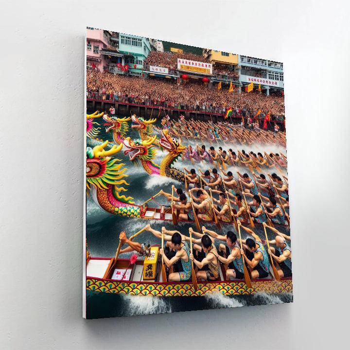 Dragon Boat Festival - Hong Kong Paint By Color