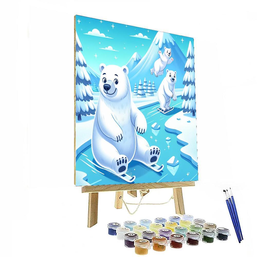 Polar Bears' Arctic Fun Painting Number Kit