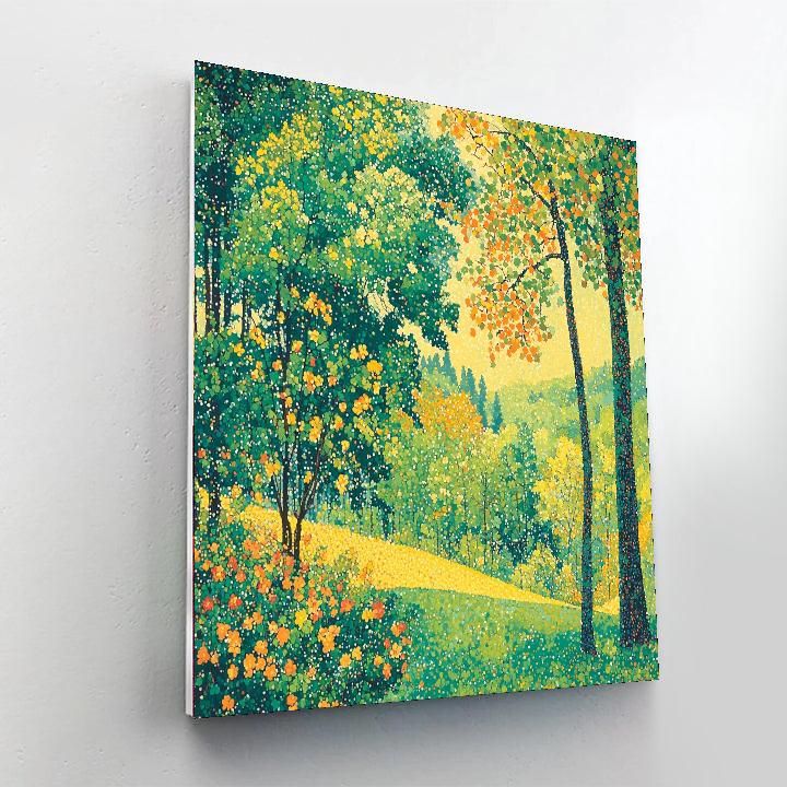 Georges Seurat Inspired Whimsical Nature Tapestry  Paint By Numbers Art
