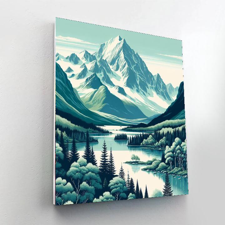 Peaceful Nordic Wilderness Numbered Painting Kits