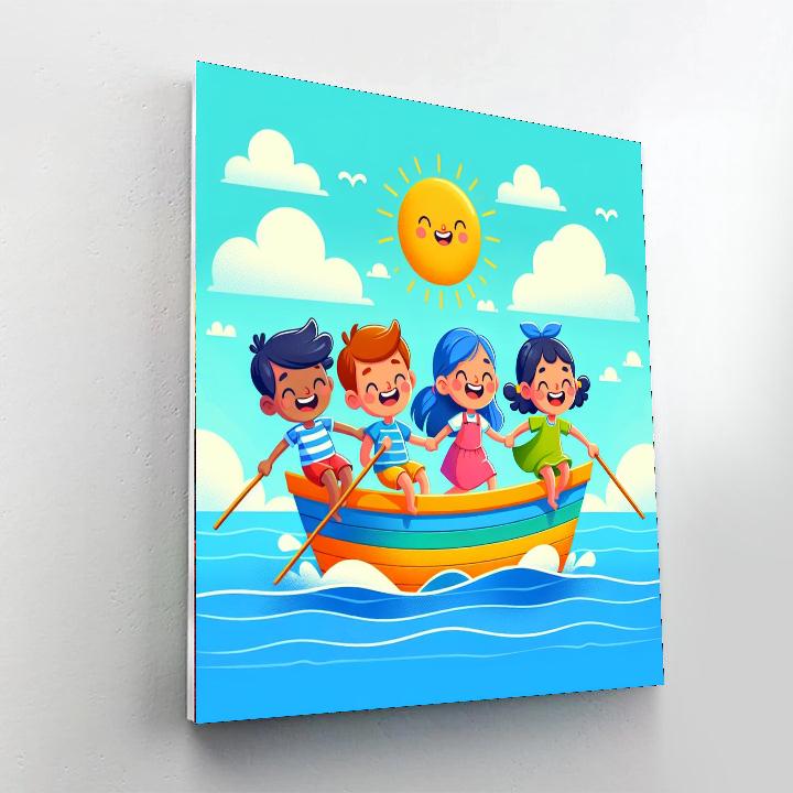 Sailing On A Sunny Day Paint By Numbers Art