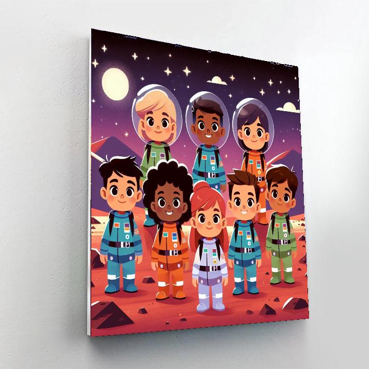 Merry Mars Mission Number Painting