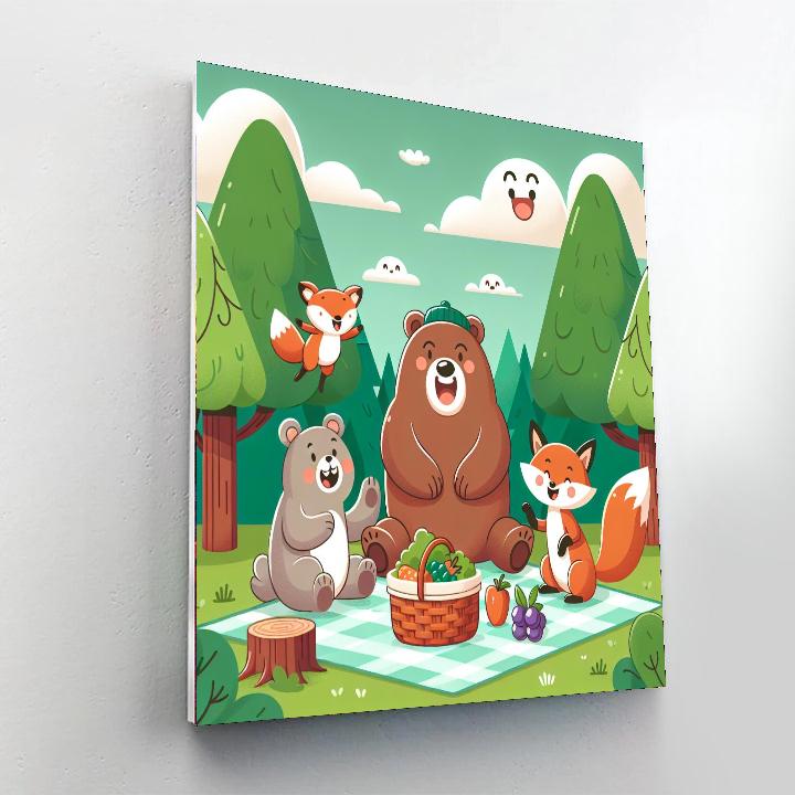 Forest Animals Picnic DIY Paint By Numbers