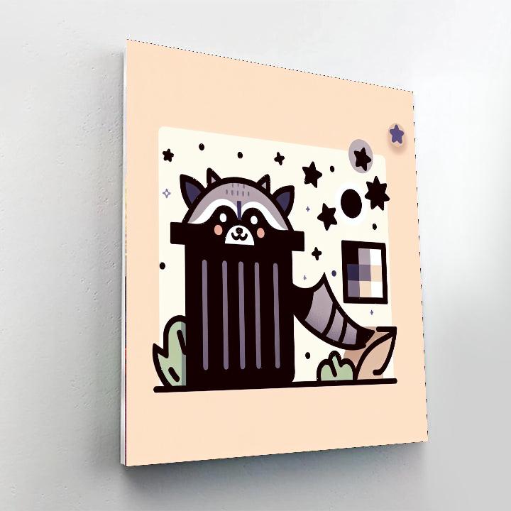 Witty Raccoon DIY Paint By Numbers