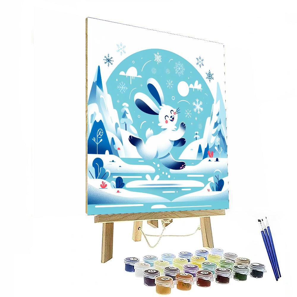 Arctic Hare's Snowy Day Numbered Painting Kits