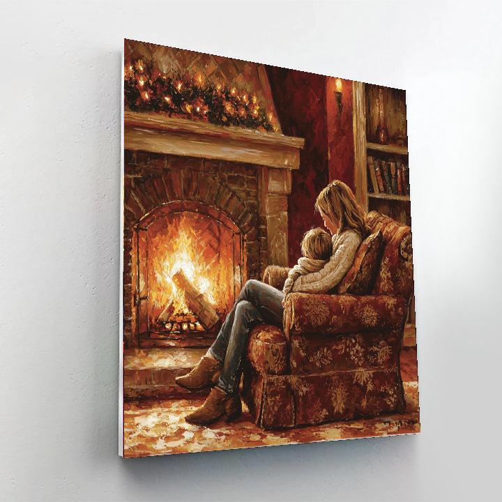 Reading By The Fireside Paint By Numbers Kits