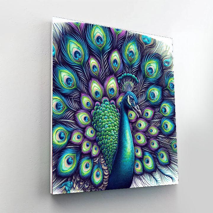Peacock Plume Majesty DIY Paint By Numbers