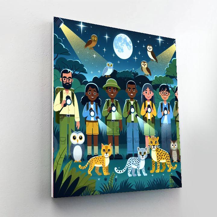 Moonlit Jungle Safari Paint By Numbers Kits