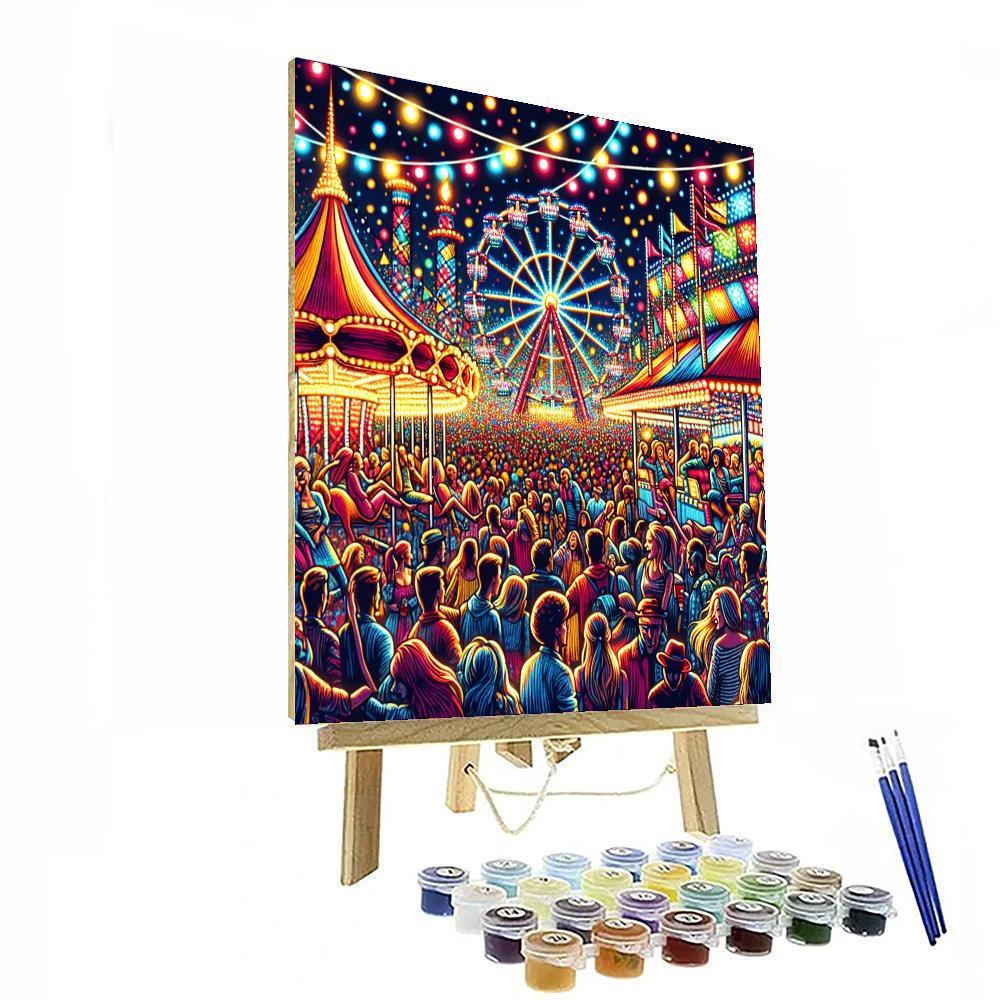 Merry Carnival Lights Painting By Numbers Kit