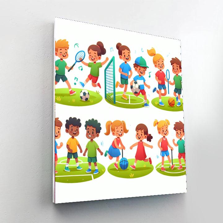 Sports Spectacular Number Painting