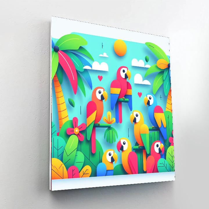 Parrot Paradise Party Paint By Numbers