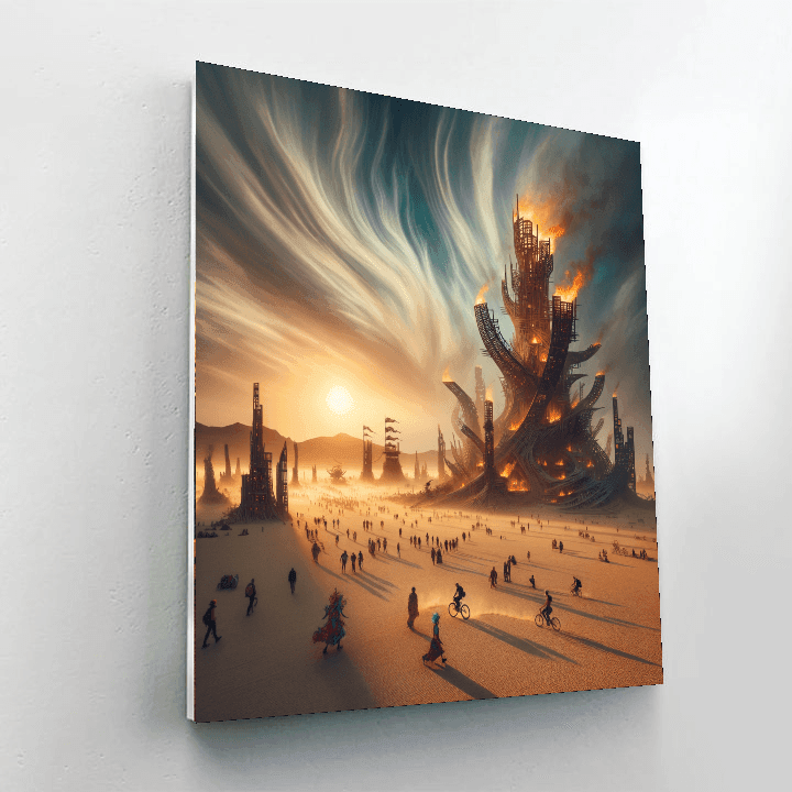 Burning Man - Black Rock Desert, Usa Paint By Number