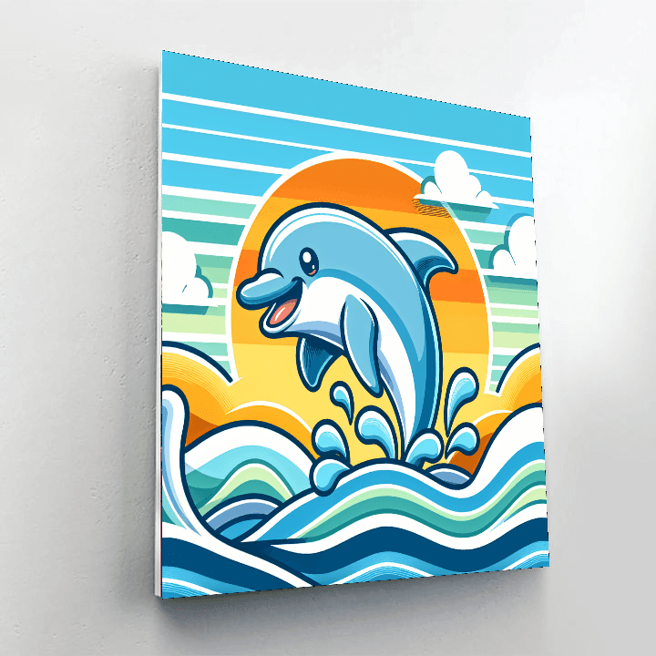 Giggling Dolphin Paint By Number