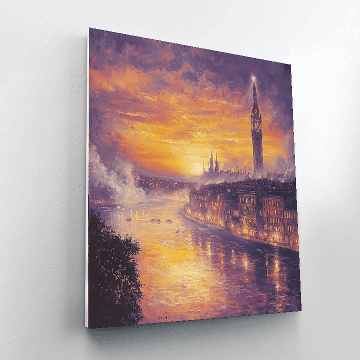 J.M.W. Turner Inspired Twilight Over The City  Paint By Numbers Art