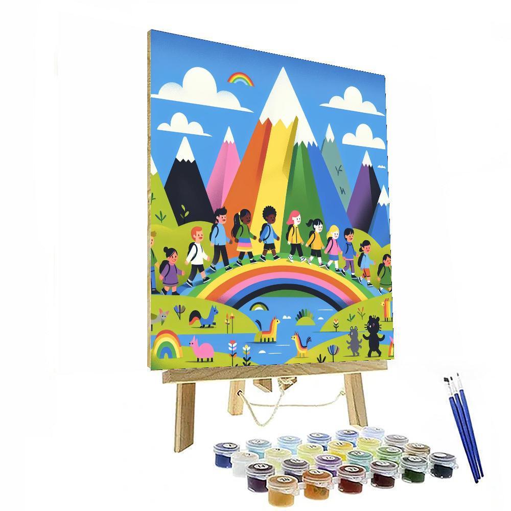 Rainbow Mountain Trek Paint By Color