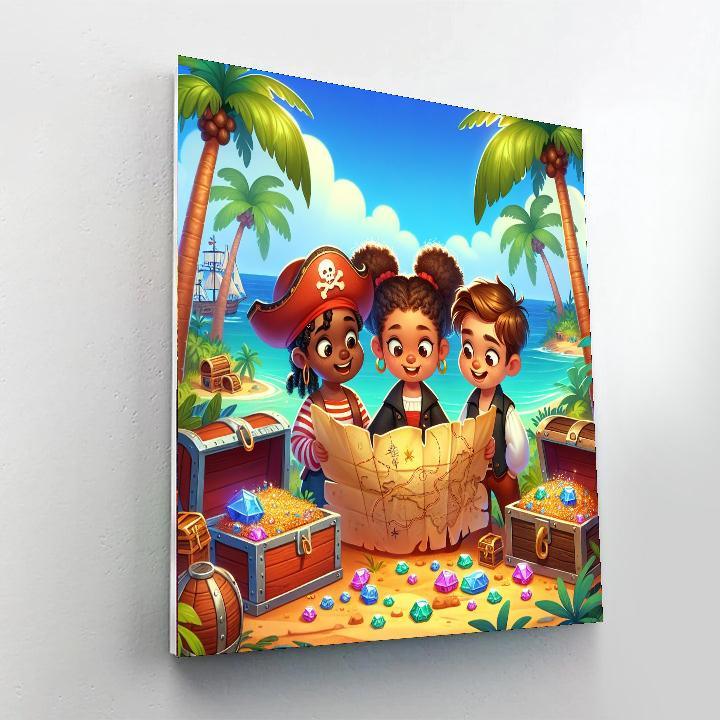 Pirate Captain's Treasure Map Painting Number Kit