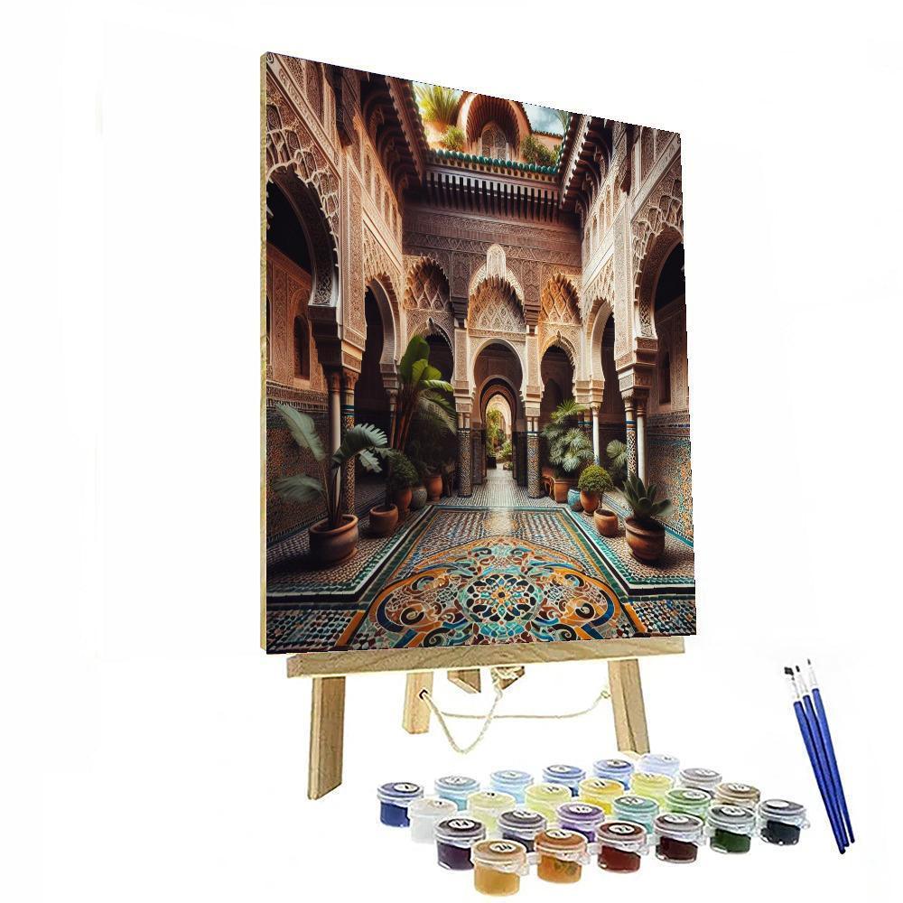 Elegant Moroccan Courtyard Paint By Numbers Kits