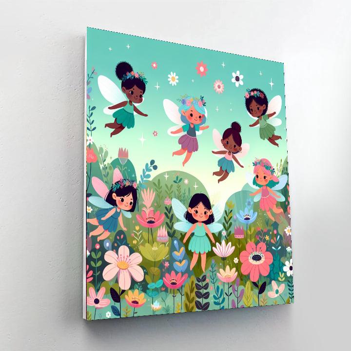 Garden Fairy World Number Painting
