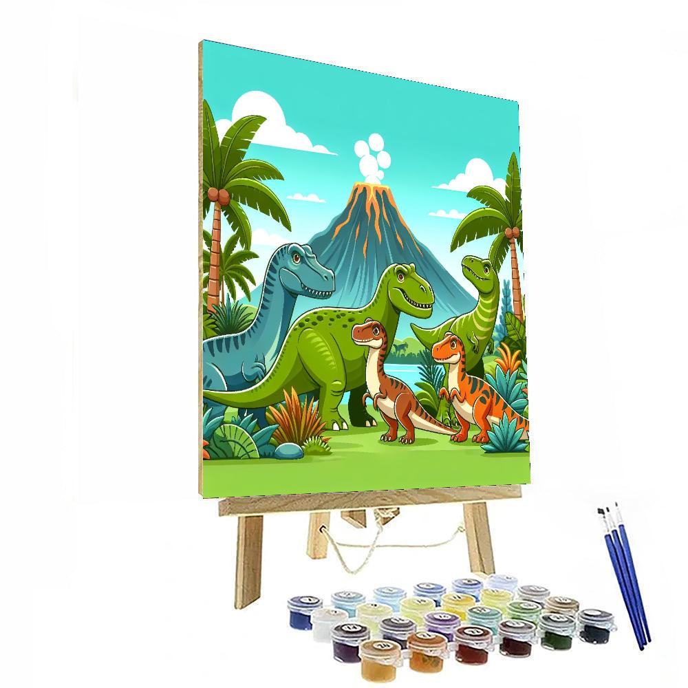 Fantastic Dinosaur Realm Painting By Numbers Kit