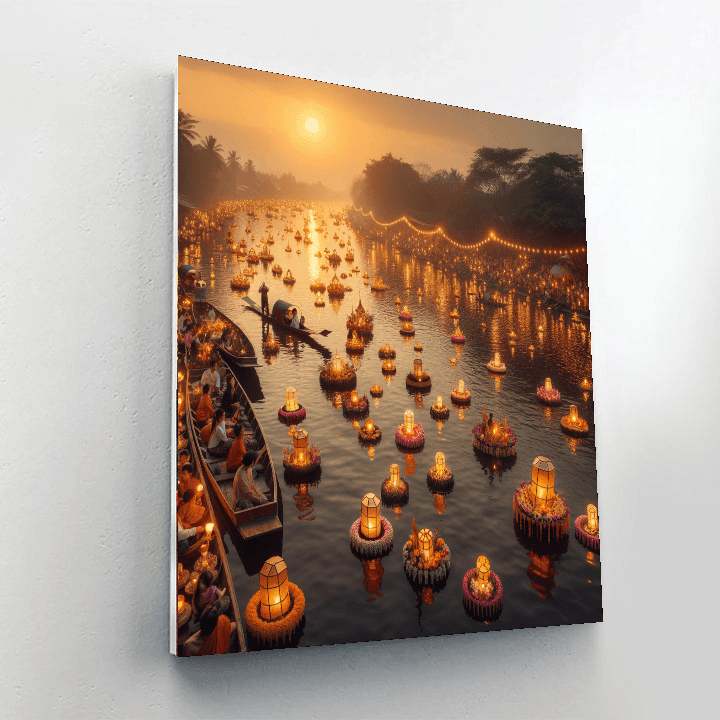 Loi Krathong Festival Painting By Numbers Kit